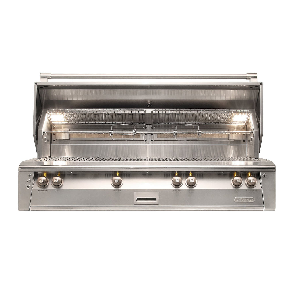 Alfresco ALXE 56-Inch Natural Gas Built-In Grill w/ Rotisserie - ALXE-56BFG-NG
