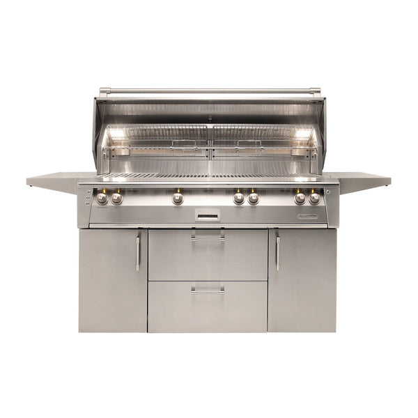 Alfresco ALXE 56-Inch Natural Gas Freestanding Grill w/ Rotisserie - ALXE-56BFGC-NG