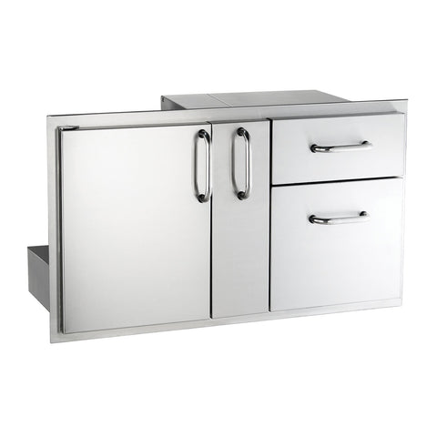 American Outdoor Grill 36-Inch Access Door w/ Platter Storage and Double Drawer - 18-36-SSDD