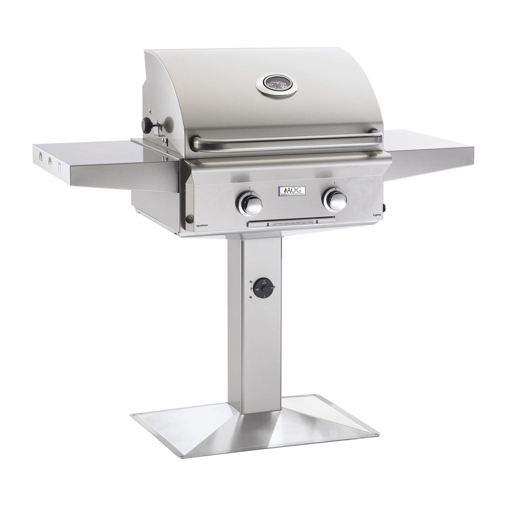 American Outdoor Grill Propane Gas 24-Inch L-Series 2-Burner Grill on Pedestal - 24PPL-00SP