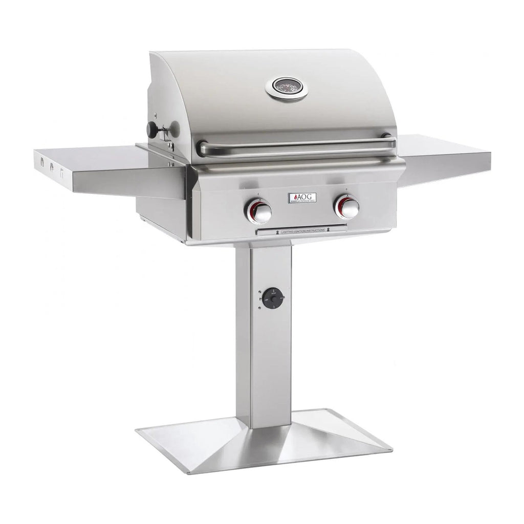 American Outdoor Grill Propane Gas 24-Inch T-Series 2-Burner Grill on Pedestal - 24PPT-00SP