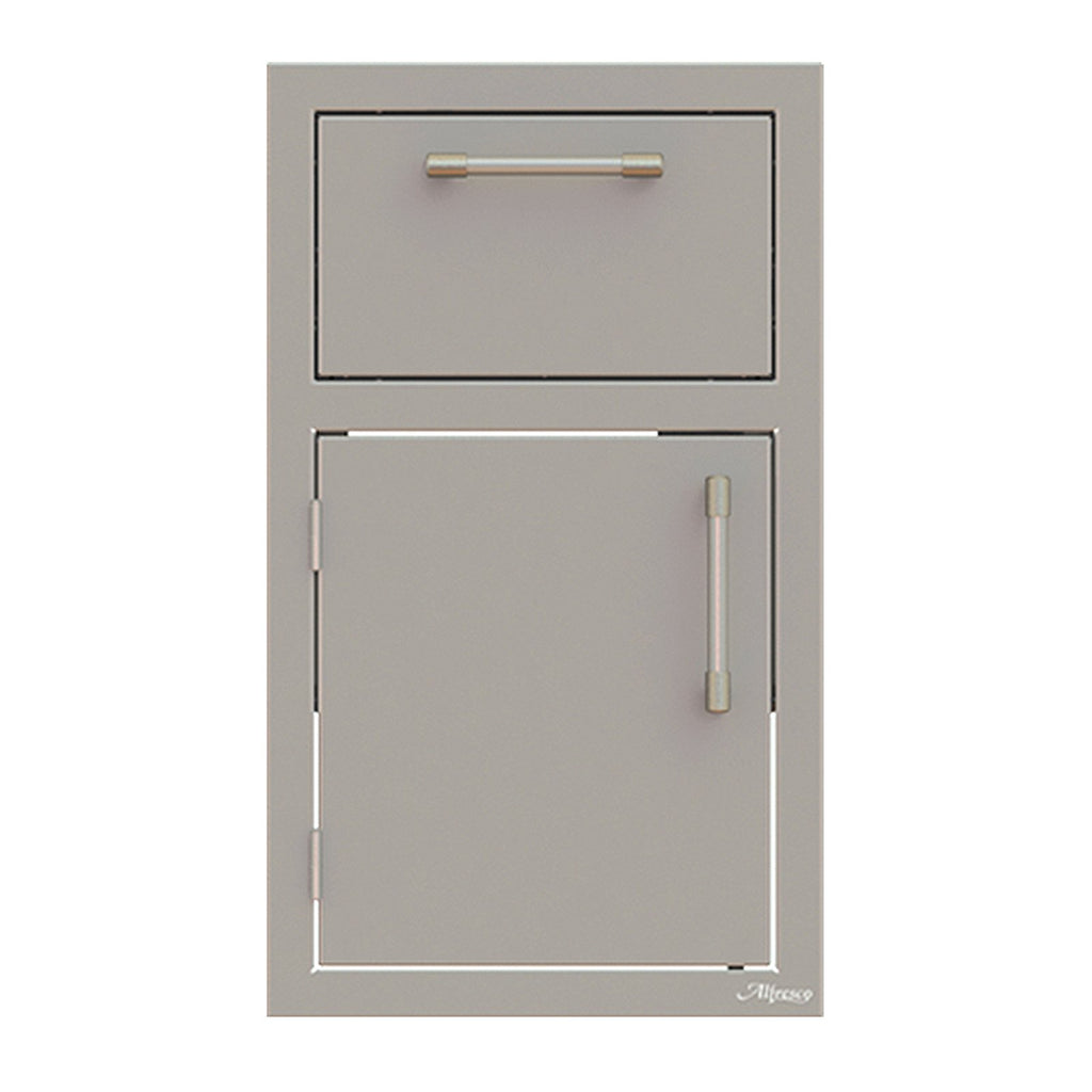 Alfresco 17-Inch Stainless Steel Access Door and Storage Drawer Combo (Left Hinge) - AXE-DDR-L-SC