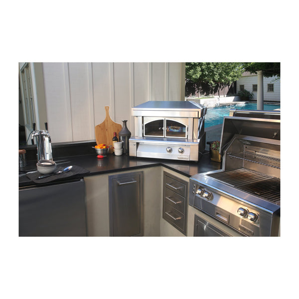 Alfresco 30-Inch Natural Gas Countertop Mounting Pizza Oven Plus - AXE-PZA-NG