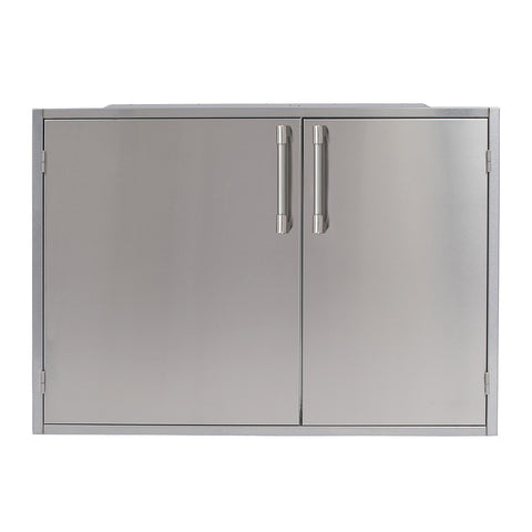 Alfresco 30-Inch Double Door Built-In Low Profile Sealed Dry Pantry (21" High) - AXEDSP-30L