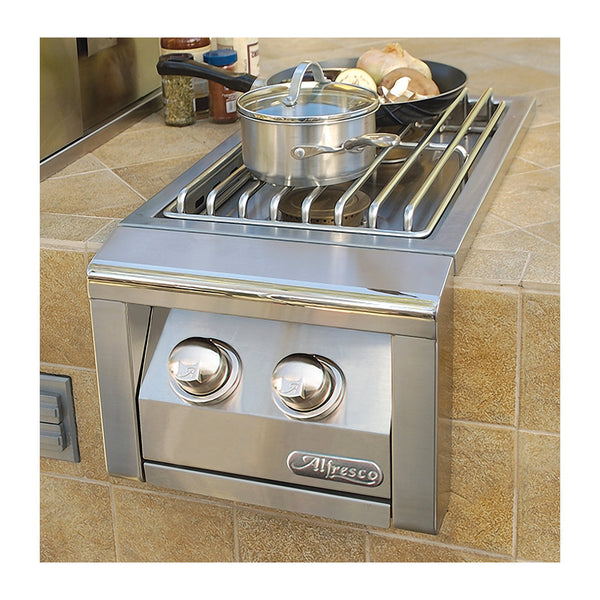 Alfresco 14-Inch Natural Gas Built-In Double Side Burner - AXESB-2-NG