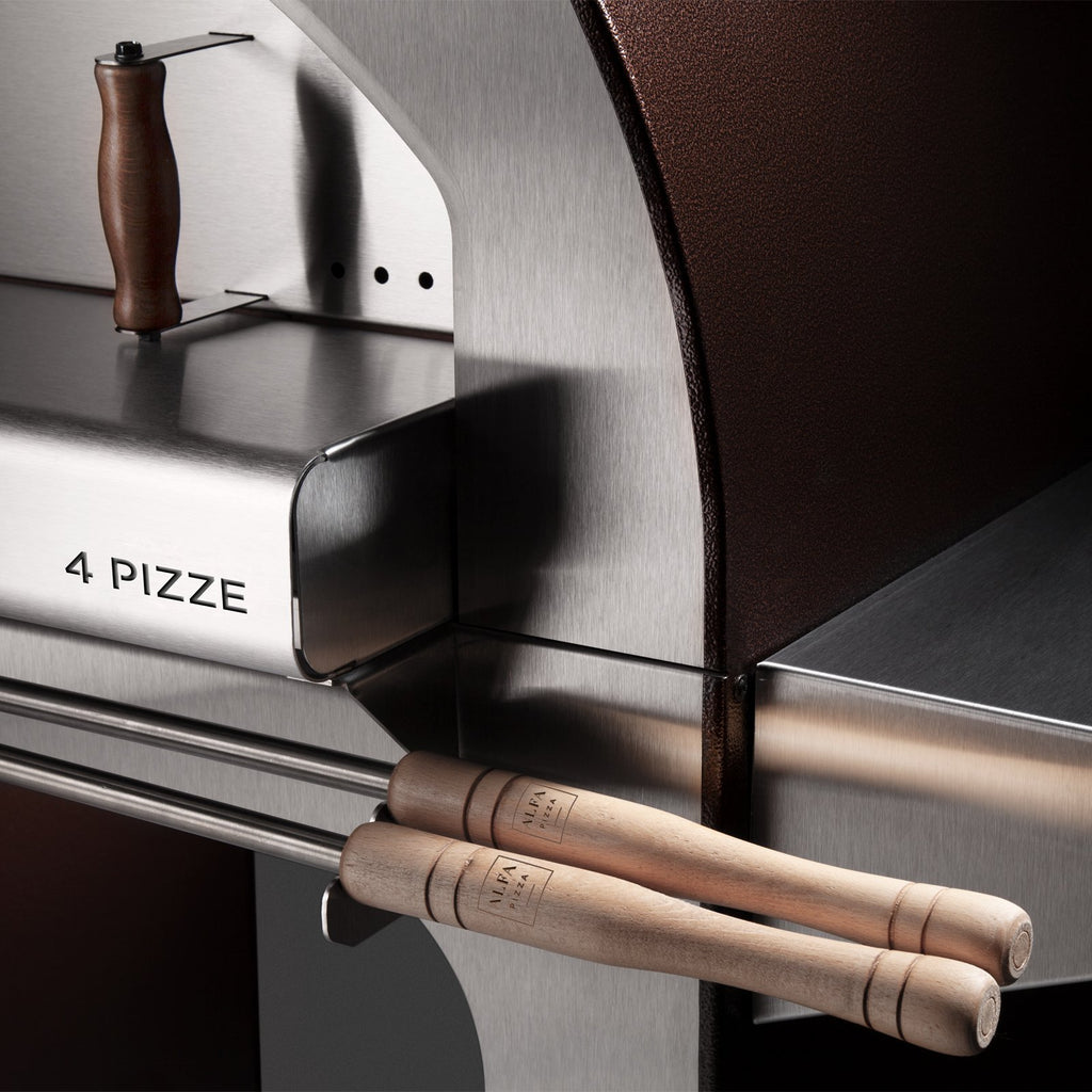 Alfa 4 Pizze 31-Inch Wood Fired Freestanding Pizza Oven w/ Base (Copper) - FX4PIZ-LRAM