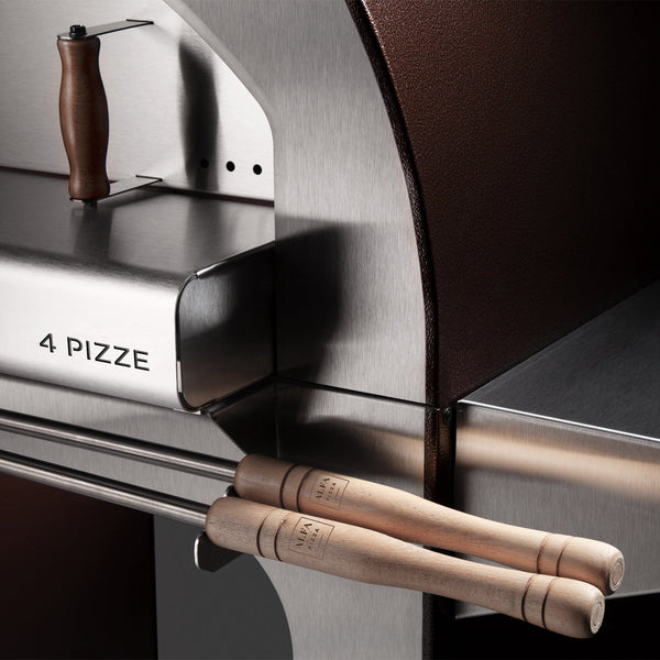 Alfa 4 Pizze 31-Inch Wood Fired Countertop Pizza Oven (Copper) - FX4P-LRAM-T