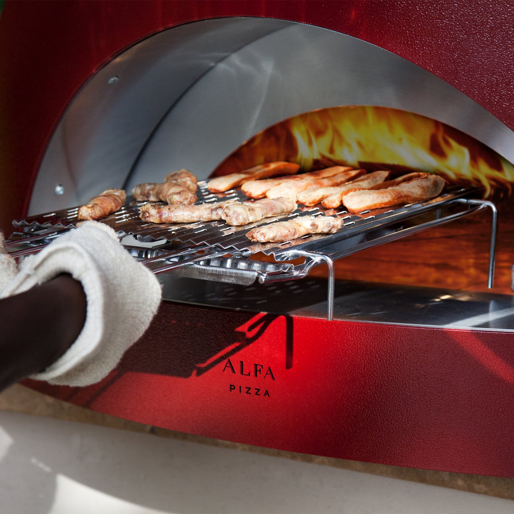 Alfa Allegro 39-Inch Wood Fired Countertop Pizza Oven (Antique Red) - FXALLE-LROA-T