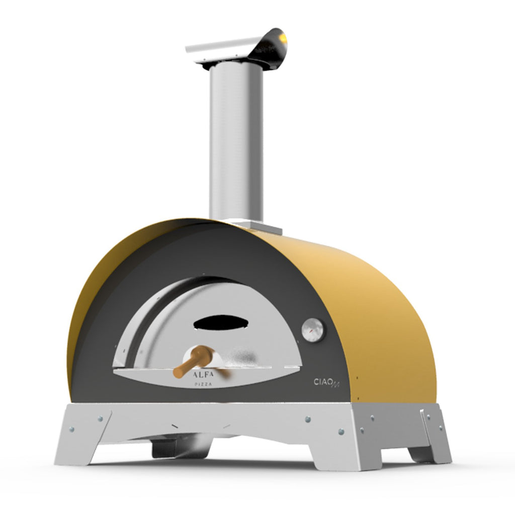 Alfa Ciao M 27-Inch Wood Fired Countertop Pizza Oven In Yellow - FXCM-LGIA-T-V2