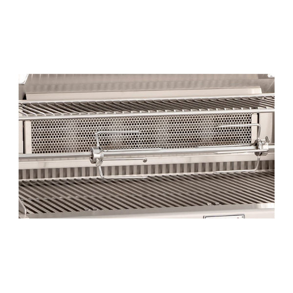 Fire Magic Aurora A660s 30-Inch Natural Gas Freestanding Grill w/ Flush Mounted Single Side Burner, 1 Sear Burner, Backburner, Rotisserie Kit, Magic View Window and Analog Thermometer - A660S-8LAN-62-W