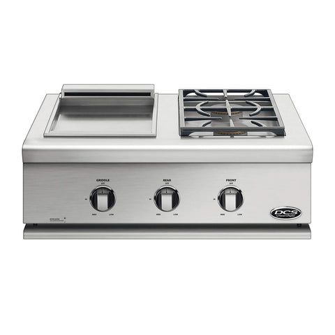 DCS Series 7 30-Inch Built-In Propane Gas Double Side Burner w/ Griddle - BFGC-30BGD-L