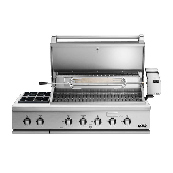 DCS Series 7 Heritage 48-Inch Propane Gas Built-In Grill w/ Double Side Burner and Rotisserie - BH1-48RS-L