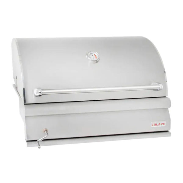 Blaze 32-Inch Built-In Stainless Steel Charcoal Grill with Adjustable Charcoal Tray - BLZ-4-CHAR