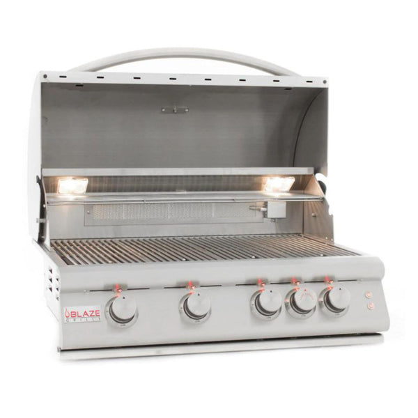 Blaze Premium LTE 32-Inch Propane Gas Built-In 4 Burner Grill with Infrared Rear Burner and Lights - BLZ-4LTE2-LP