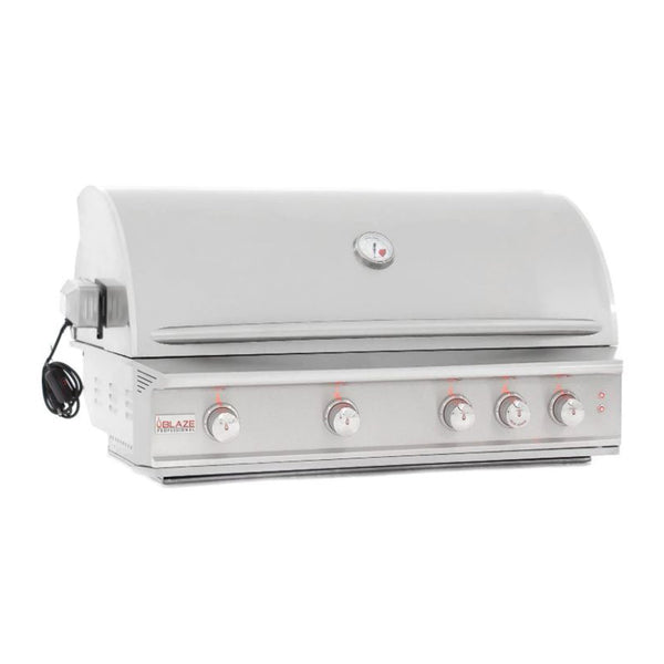Blaze Professional LUX 44-Inch Natural Gas Built-In 4 Burner Grill with Infrared Rear Burner, Rotisserie and Lights - BLZ-4PRO-NG