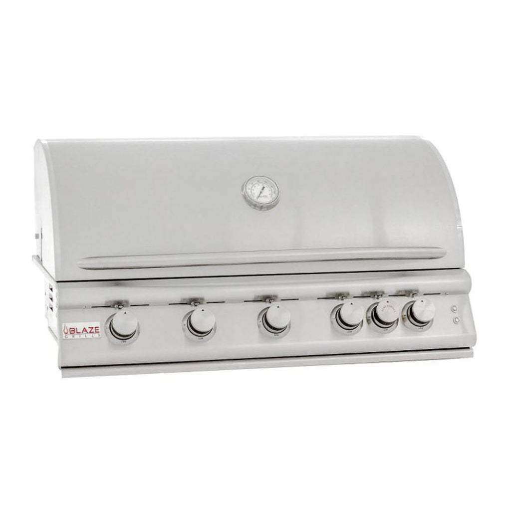Blaze Premium LTE 40-Inch Natural Gas Built-In 5 Burner Grill with Infrared Rear Burner and Lights - BLZ-5LTE2-NG