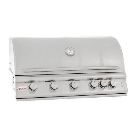 Blaze Premium LTE 40-Inch Propane Gas Built-In 5 Burner Grill with Infrared Rear Burner and Lights - BLZ-5LTE2-LP
