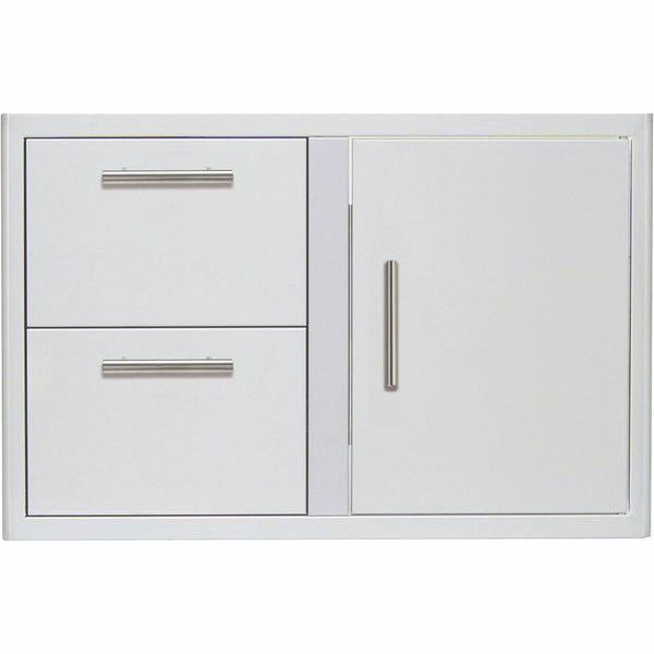 Blaze 32-Inch Stainless Steel Double Drawer and Single Door Storage Combo - BLZ-DDC-R-LTSC