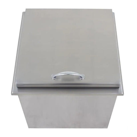 Summerset Grills 16-Inch Stainless Steel Drop-In Ice Bin Cooler With  Removable Lid - 20 Lb. Ice Capacity - SSIC-17
