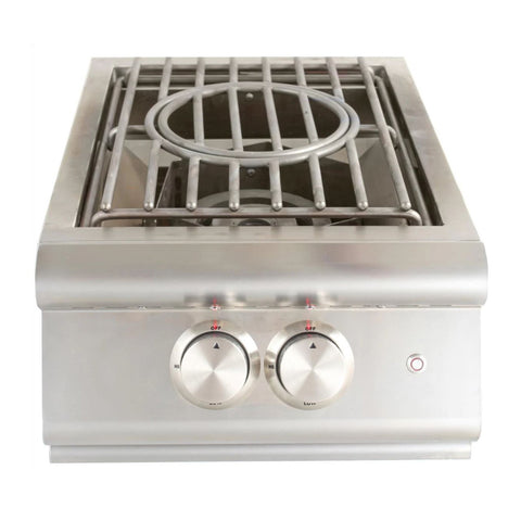 Blaze Premium LTE Natural Gas Built-In Power Burner with Wok Ring, Lighted Knobs and Lid - BLZ-PBLTE-NG