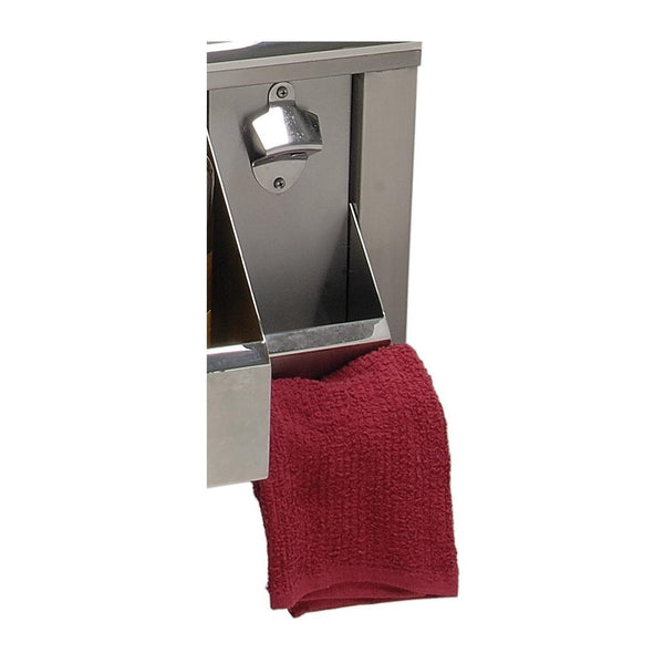 Alfresco Bottle Opener w/ Cap Catch and Towel Rack - BO