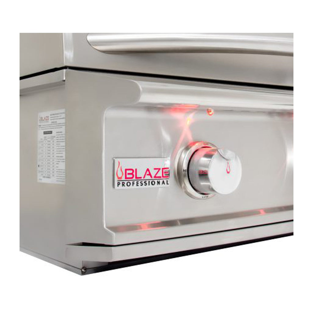 Blaze Premium LTE 32-Inch Propane Gas Built-In Marine Grade 4 Burner Grill with Infrared Rear Burner and Lights - BLZ-4LTE2MG-LP