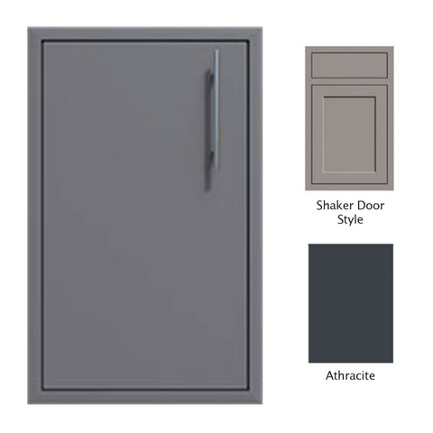 Canyon Series Shaker Style 18"w by 29"h Single Door Enclosure w/ Adj. Shelf (Left Hinge) In Anthracite - CAN001-F01-Shaker-LftHng-Anthracite