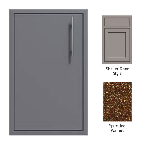Canyon Series Shaker Style 18"w by 29"h Single Door Enclosure w/ Adj. Shelf (Left Hinge) In Speckled Walnut - CAN001-F01-Shaker-LftHng-SpeckWalnut