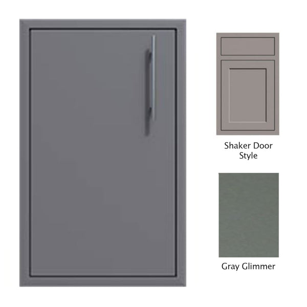 Canyon Series Shaker Style 18"w by 29"h Single Door Enclosure w/ Adj. Shelf (Left Hinge) In Grey Glimmer - CAN001-F01-Shaker-LftHng-TexturedGreyGlimmer
