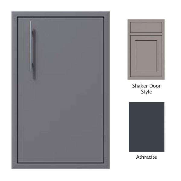 Canyon Series Shaker Style 18"w by 29"h Single Door Enclosure w/ Adj. Shelf (Right Hinge) In Anthracite - CAN001-F01-Shaker-RghtHng-Anthracite