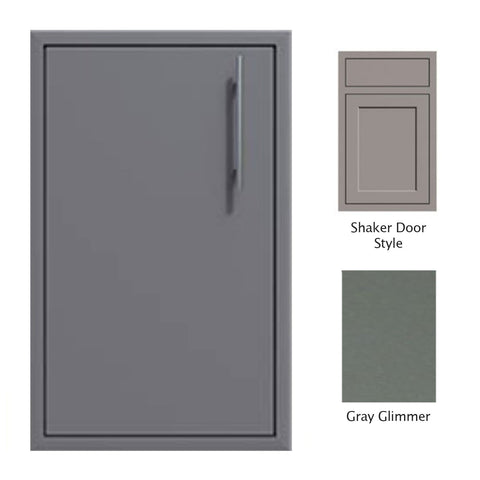 Canyon Series Shaker Style 18"w by 29"h Single Access Door (Left Hinge) In Grey Glimmer - CAN001-F02-Shaker-LftHng-TexturedGreyGlimmer