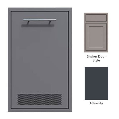Canyon Series Shaker Style 18"w by 29"h Vented Propane Tank Pullout Drawer Enclosure In Anthracite - CAN001-F03-Shaker-Anthracite