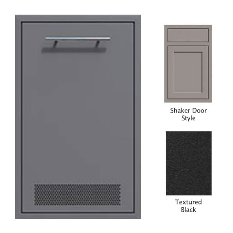 Canyon Series Shaker Style 18"w by 29"h Vented Propane Tank Pullout Drawer Enclosure In Textured Black - CAN001-F03-Shaker-TexturedBlack