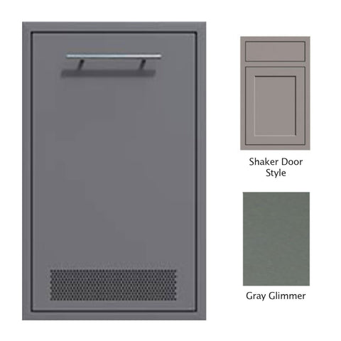 Canyon Series Shaker Style 18"w by 29"h Vented Propane Tank Pullout Drawer Enclosure In Grey Glimmer - CAN001-F03-Shaker-TexturedGreyGlimmer