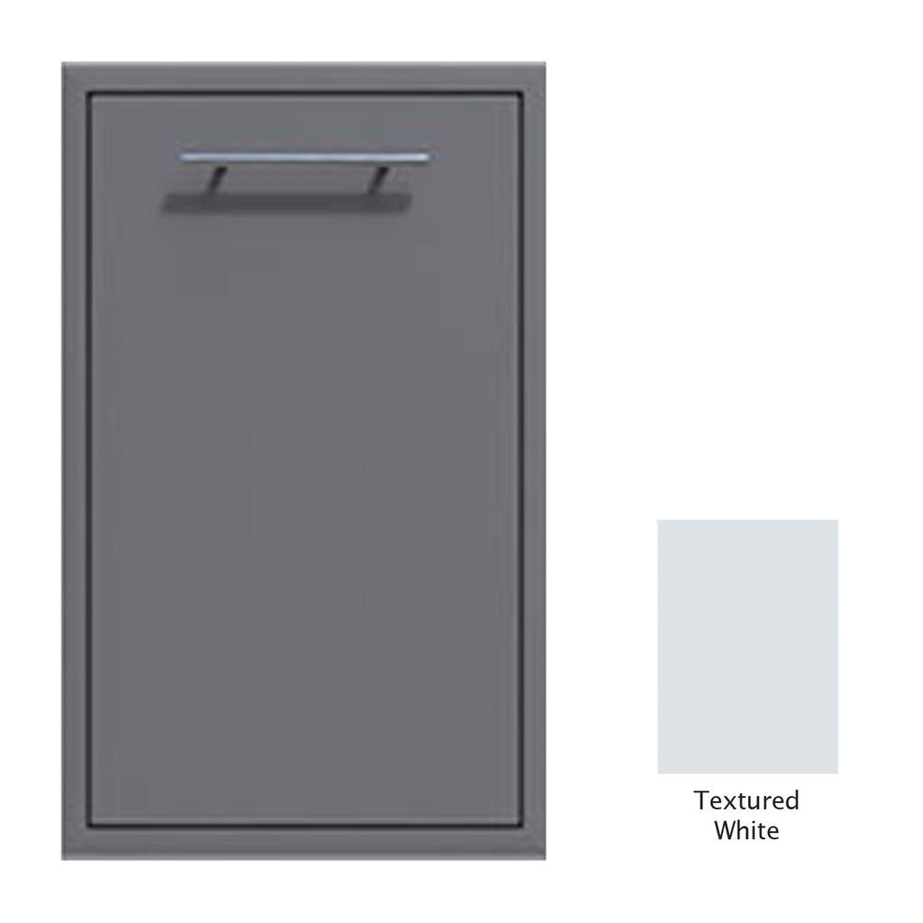 Canyon Series 18"w by 29"h Trash Pullout Drawer Enclosure (Bin Included) In Textured White - CAN001-F04-TexturedWhite
