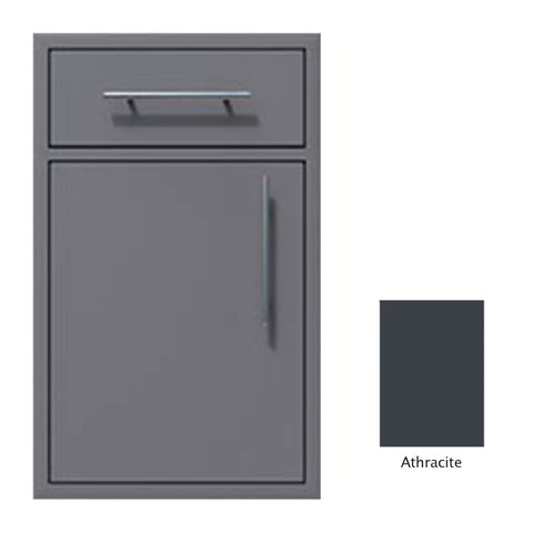 Canyon Series 18"w by 29"h Single Door, Drawer Enclosure w/ Adj. Shelf (Left Hinge) In Anthracite - CAN002-F01-LftHng-Anthracite