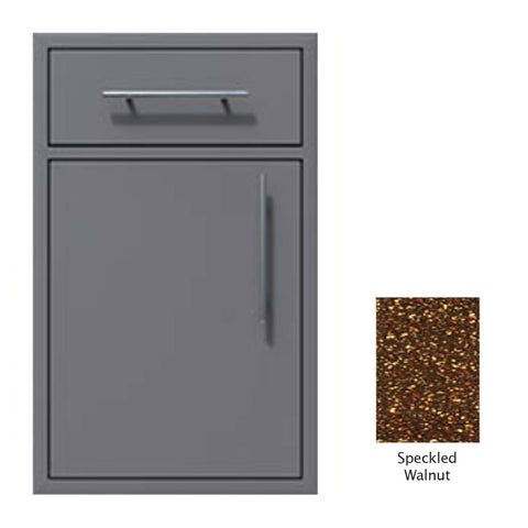 Canyon Series 18"w by 29"h Single Door, Drawer Enclosure w/ Adj. Shelf (Left Hinge) In Speckled Walnut - CAN002-F01-LftHng-SpeckWalnut