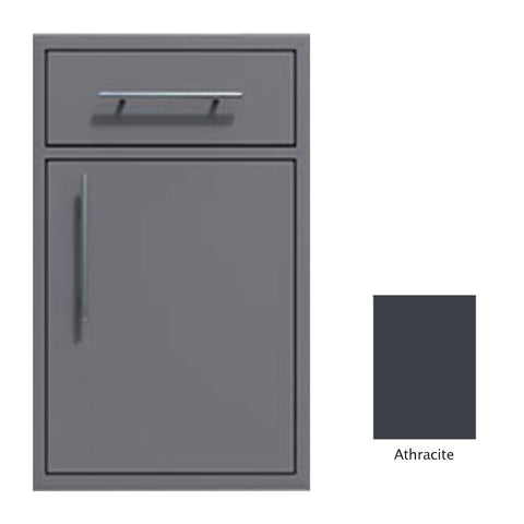 Canyon Series 18"w by 29"h Single Door, Drawer Enclosure w/ Adj. Shelf (Right Hinge) In Anthracite - CAN002-F01-RghtHng-Anthracite