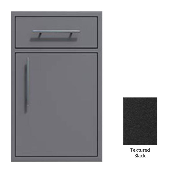 Canyon Series 18"w by 29"h Single Door, Drawer Enclosure w/ Adj. Shelf (Right Hinge) In Textured Black - CAN002-F01-RghtHng-TexturedBlack