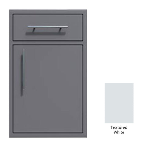 Canyon Series 18"w by 29"h Single Door, Drawer Enclosure w/ Adj. Shelf (Right Hinge) In Textured White - CAN002-F01-RghtHng-TexturedWhite