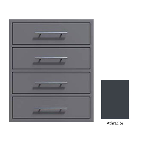 Canyon Series 24"w by 29"h 4 Storage Drawer Enclosure, Fully-Extensible In Anthracite - CAN006-F01-Anthracite