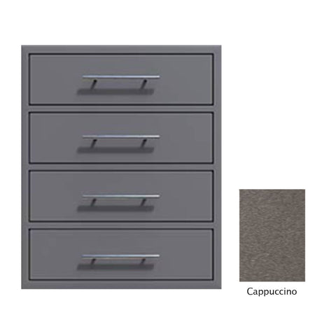 Canyon Series 24"w by 29"h 4 Storage Drawer Enclosure, Fully-Extensible In Cappuccino - CAN006-F01-Cappuccino