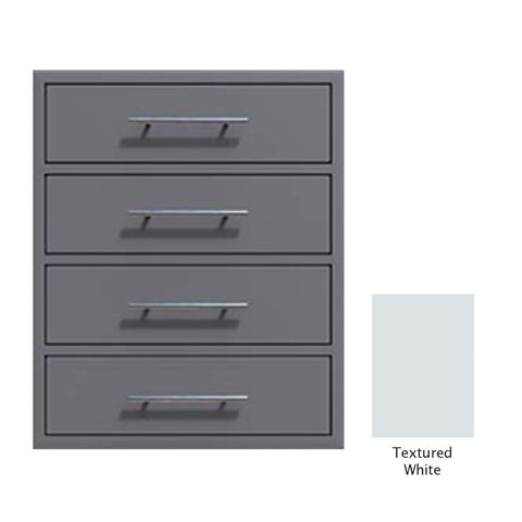 Canyon Series 24"w by 29"h 4 Storage Drawer Enclosure, Fully-Extensible In Textured White - CAN006-F01-TexturedWhite