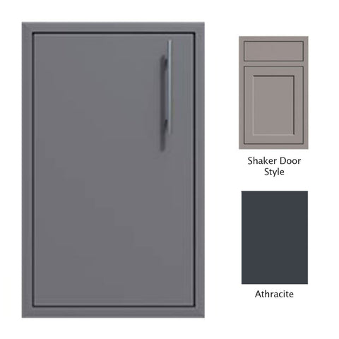 Canyon Series Shaker Style 24"w by 29"h Single Door Enclosure w/ Adj. Shelf (Left Hinge) In Anthracite - CAN004-F01-Shaker-LftHng-Anthracite