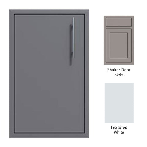 Canyon Series Shaker Style 24"w by 29"h Single Door Enclosure w/ Adj. Shelf (Left Hinge) In Textured White - CAN004-F01-Shaker-LftHng-TexturedWhite