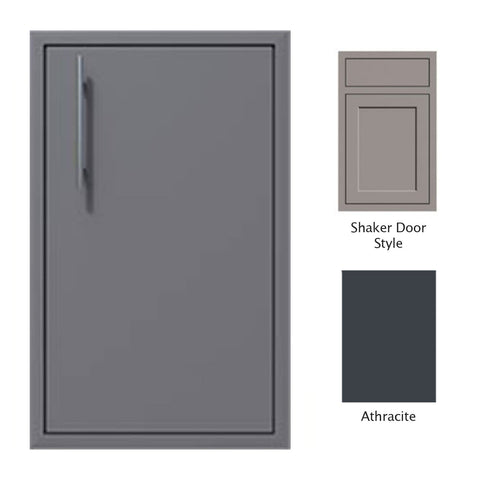 Canyon Series Shaker Style 24"w by 29"h Single Door Enclosure w/ Adj. Shelf (Right Hinge) In Anthracite - CAN004-F01-Shaker-RghtHng-Anthracite