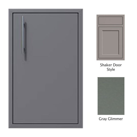 Canyon Series Shaker Style 24"w by 29"h Single Door Enclosure w/ Adj. Shelf (Right Hinge) In Grey Glimmer - CAN004-F01-Shaker-RghtHng-TexturedGreyGlimmer