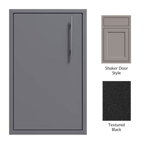 Canyon Series Shaker Style 24"w by 29"h Single Access Door (Left Hinge) In Textured Black - CAN004-F02-Shaker-LftHng-TexturedBlack