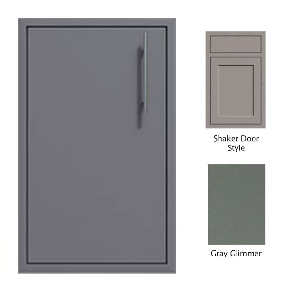 Canyon Series Shaker Style 24"w by 29"h Single Access Door (Left Hinge) In Grey Glimmer - CAN004-F02-Shaker-LftHng-TexturedGreyGlimmer