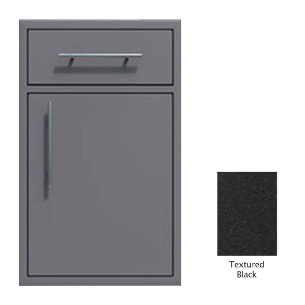 Canyon Series 24"w by 29"h Single Door, Drawer Enclosure w/ Adj. Shelf (Right Hinge) In Textured Black - CAN005-F01-RghtHng-TexturedBlack